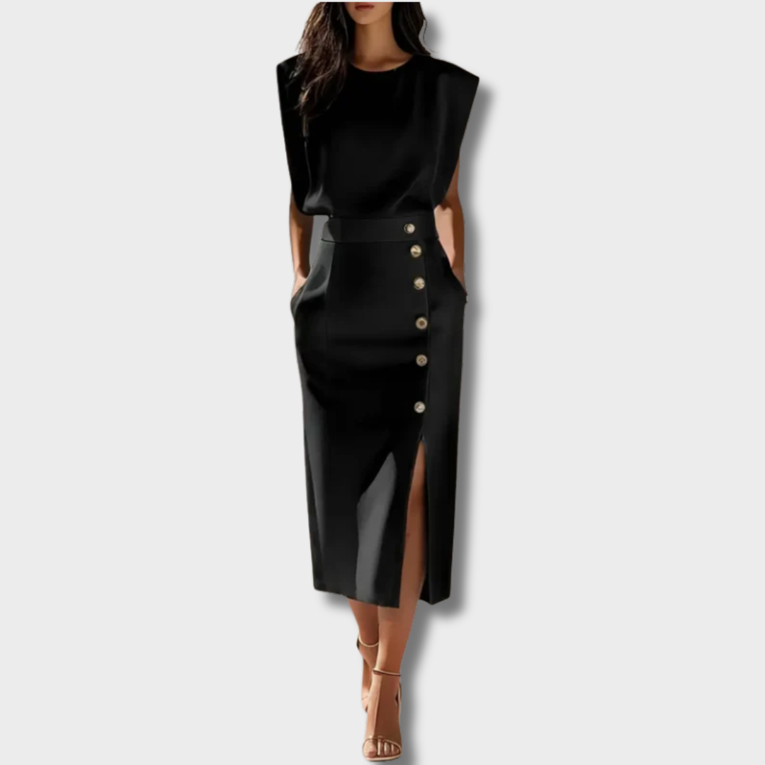 Gabija™ – Elegantsed midi kleit nööpidega