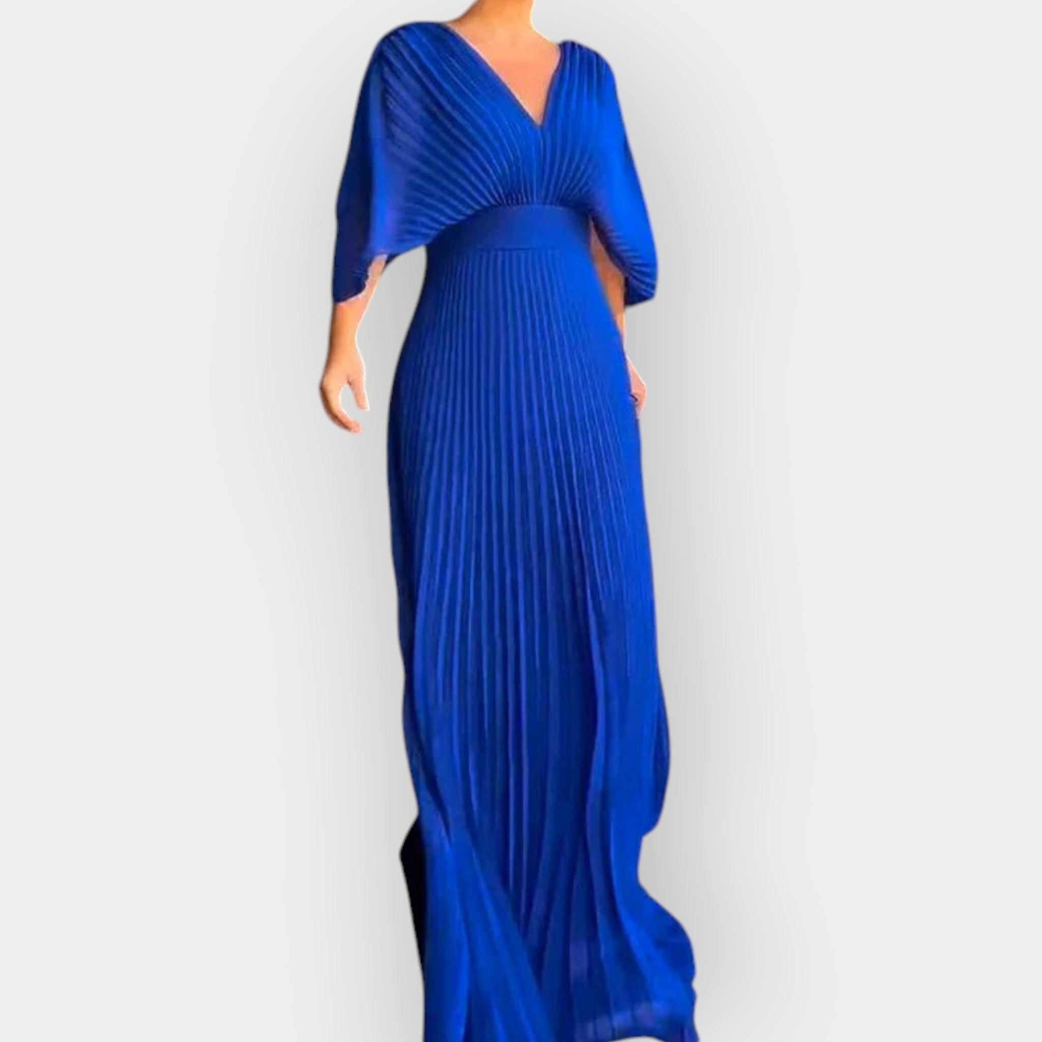 Stiilne Plisseeritud Kleit Elegantselt Joonega