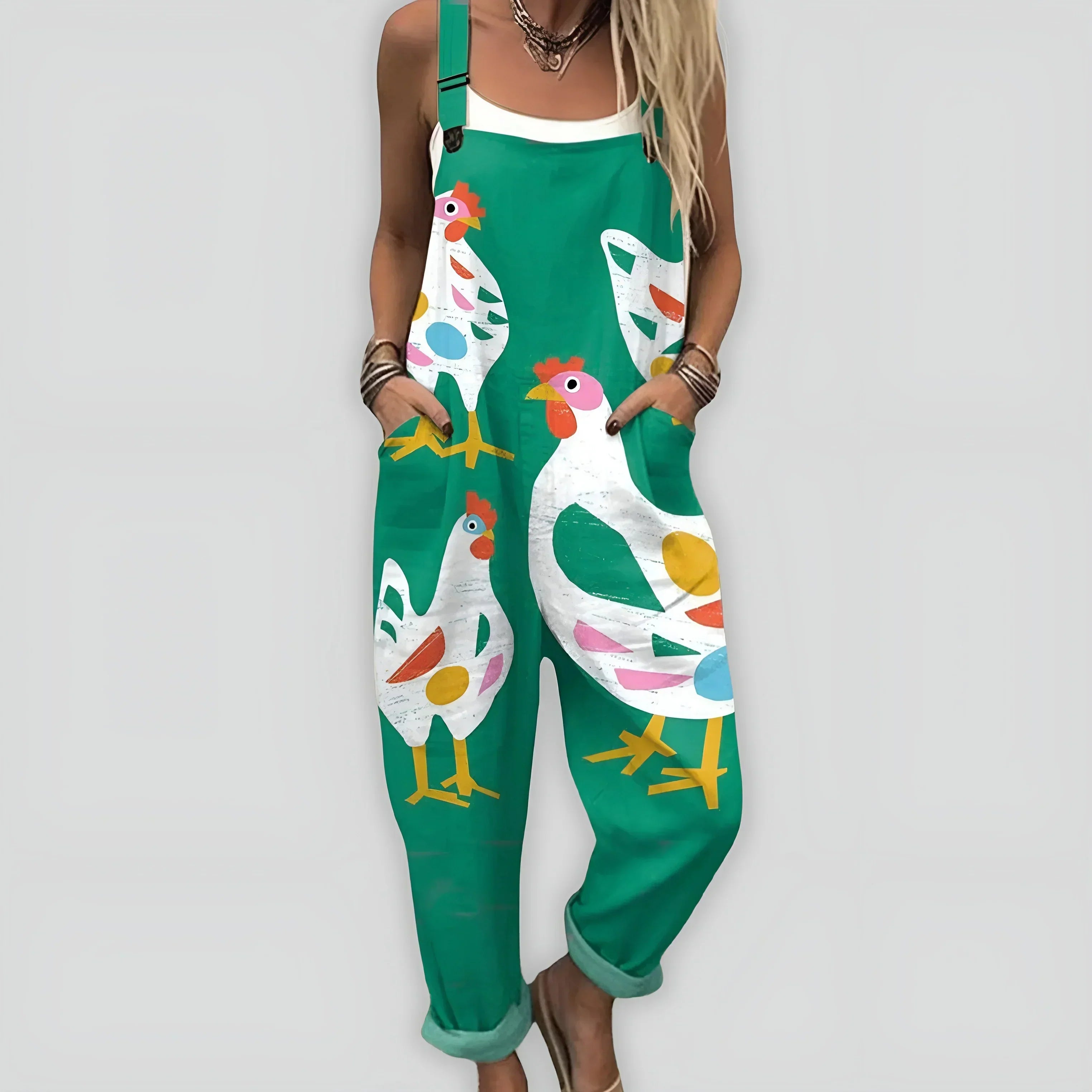 Mugav ja Stiilne Jumpsuit Vaba Siluetiga