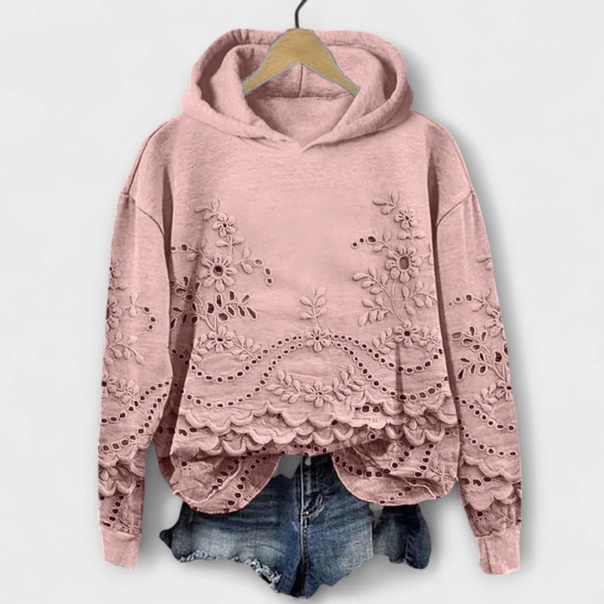 Grace – Vintage Hoodie lillemustriga